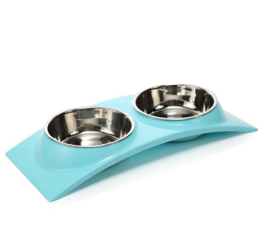 Comedero doble de acero inoxidable para mascotas — detalle 4