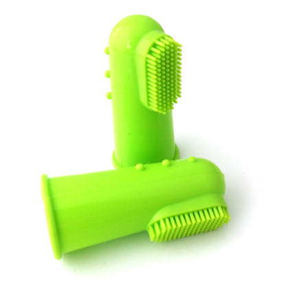 Cepillo dental de dedo de silicona para mascotas — detalle 10