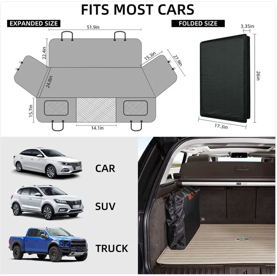 Cama para mascotas con protección impermeable para el coche — detalle 2