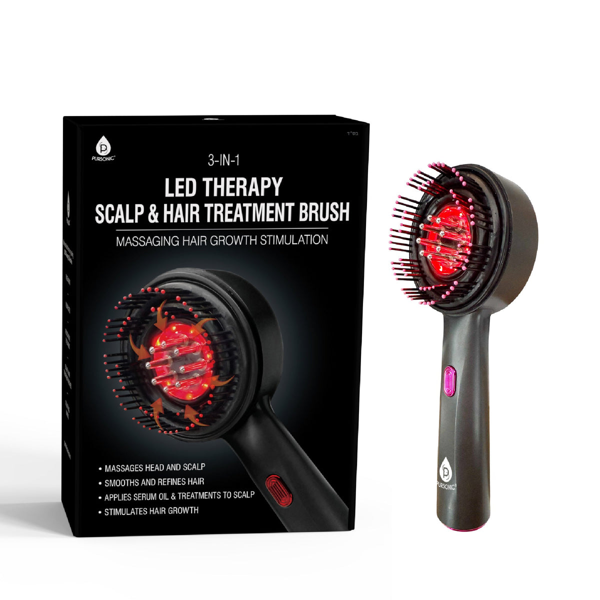 Dúo Cuidado del Cabello: Cepillo Secador de Aire + Cepillo Masajeador LED