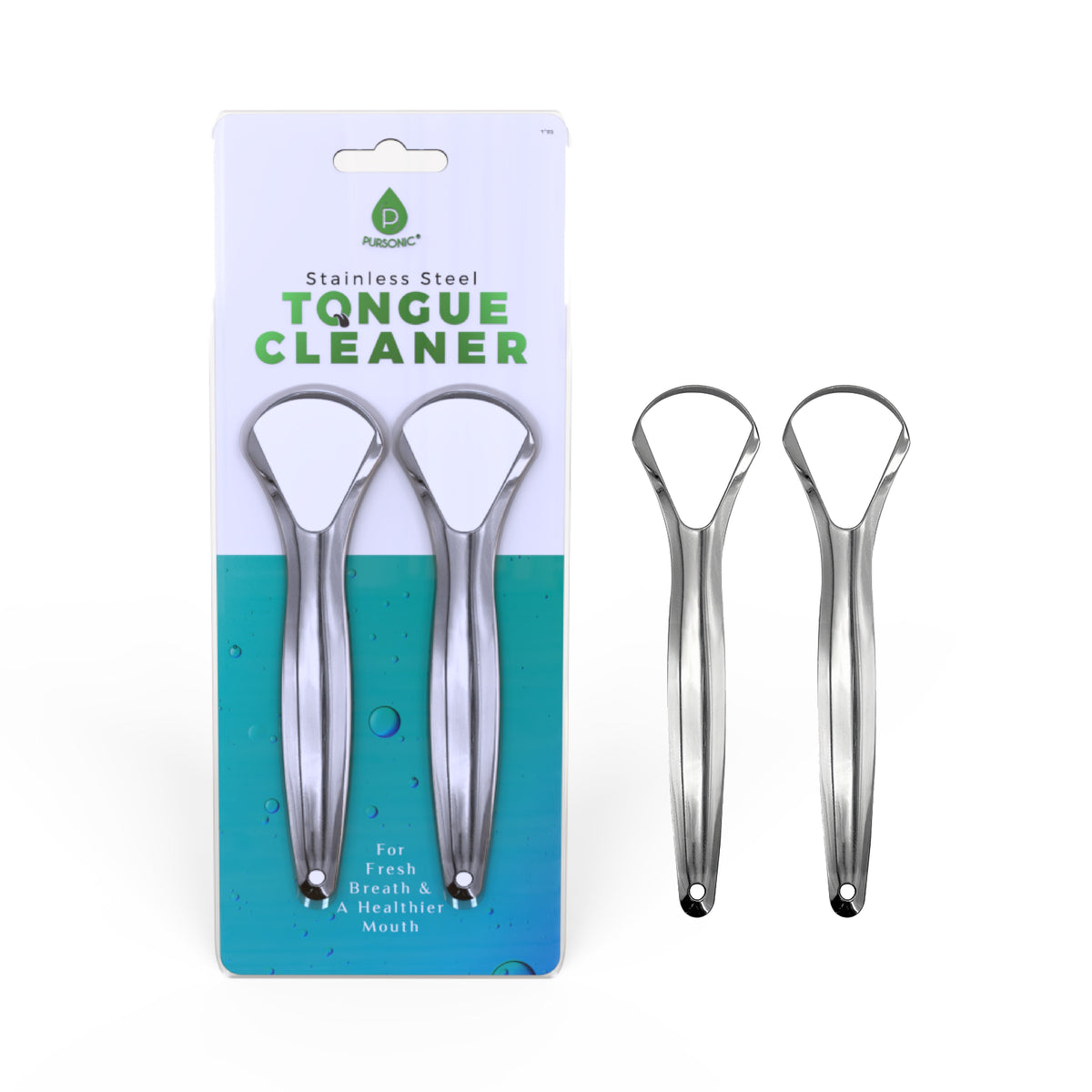 Limpiador Lingual de Acero Inoxidable — Pack de 2