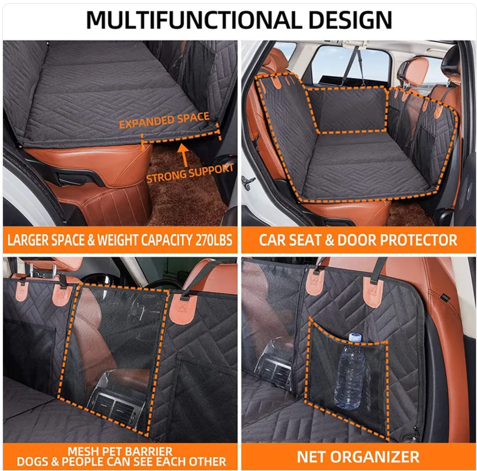 Cama para mascotas con protección impermeable para el coche — detalle 9